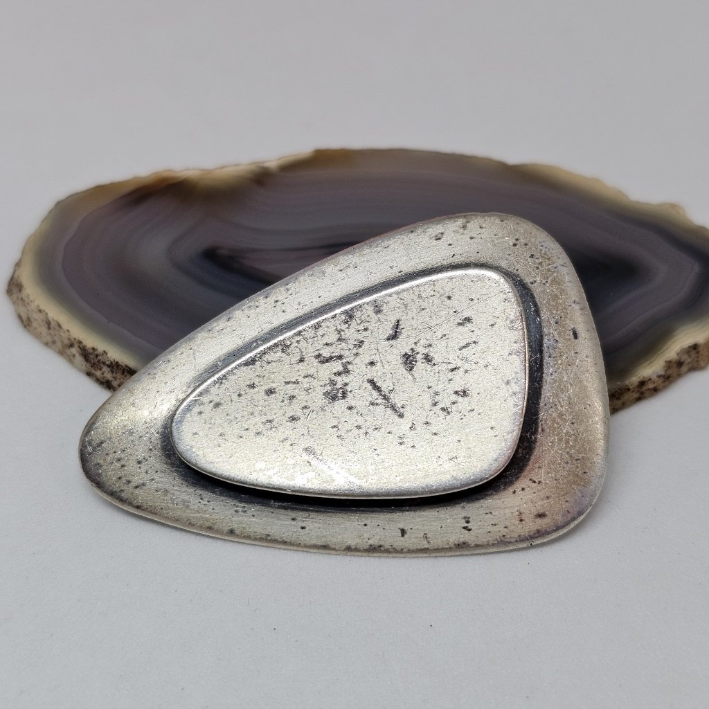 Otto Robert Bade Orb Sterling Silver Modernist Brooch Pendant 12.9g Pin